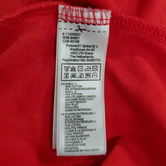 Forever 21 Red Bodycon Dress with Lace Sleeves - Picture 6 of 8